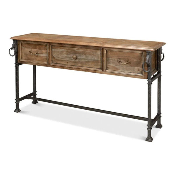 Game Of Thornes Console Table With Drawers Antique Finish Console Tables LOOMLAN By Sarreid