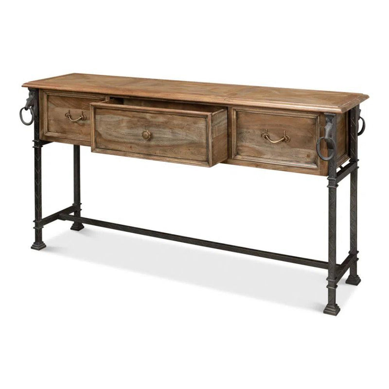 Game Of Thornes Console Table With Drawers Antique Finish Console Tables LOOMLAN By Sarreid