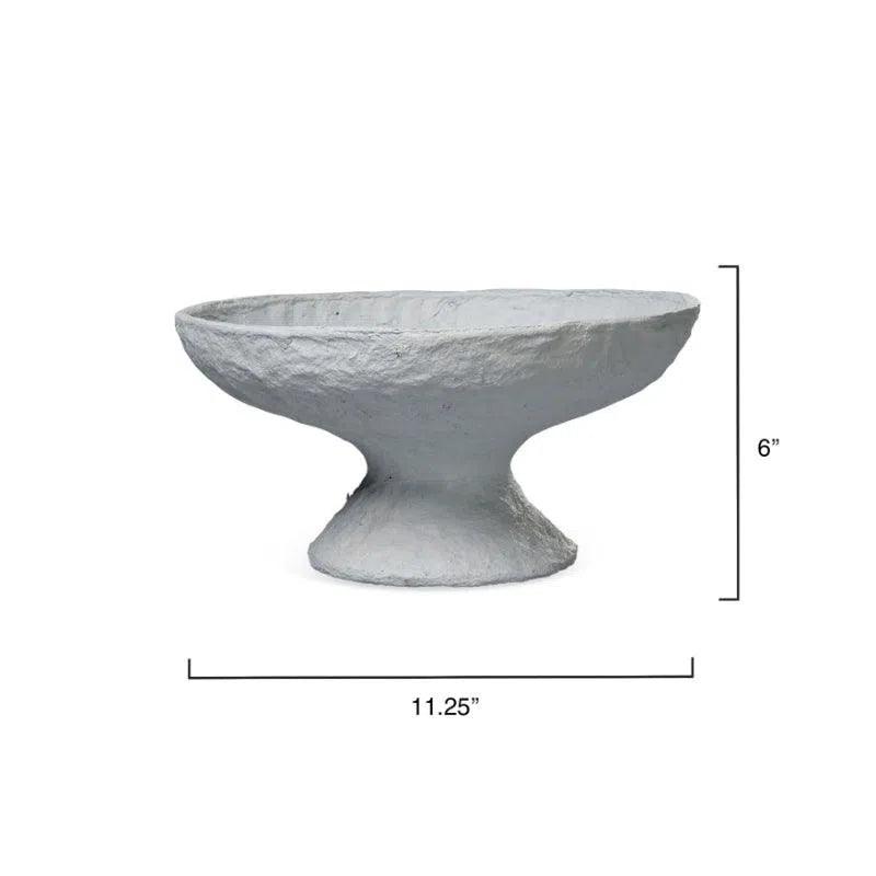 Garden Pedestal Bowl - Grey Boxes & Bowls LOOMLAN By Jamie Young