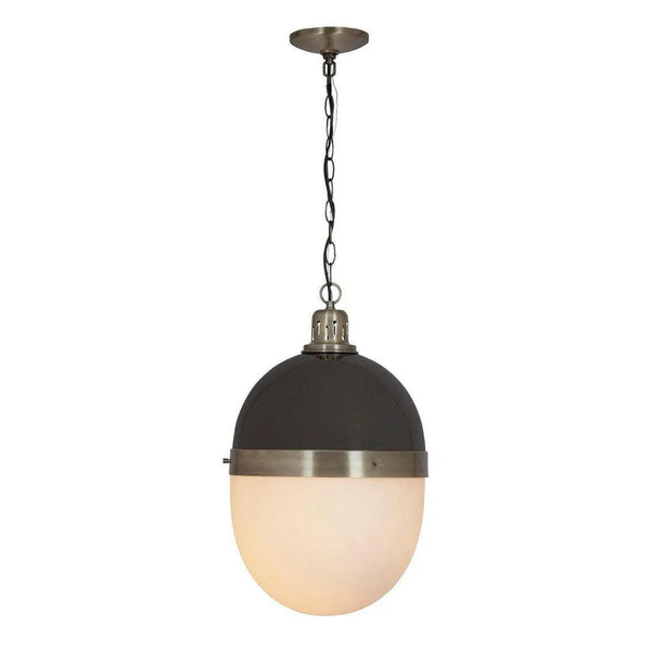 Garfield Glass and Metal Black Pendant Pendants LOOMLAN By Bassett Mirror