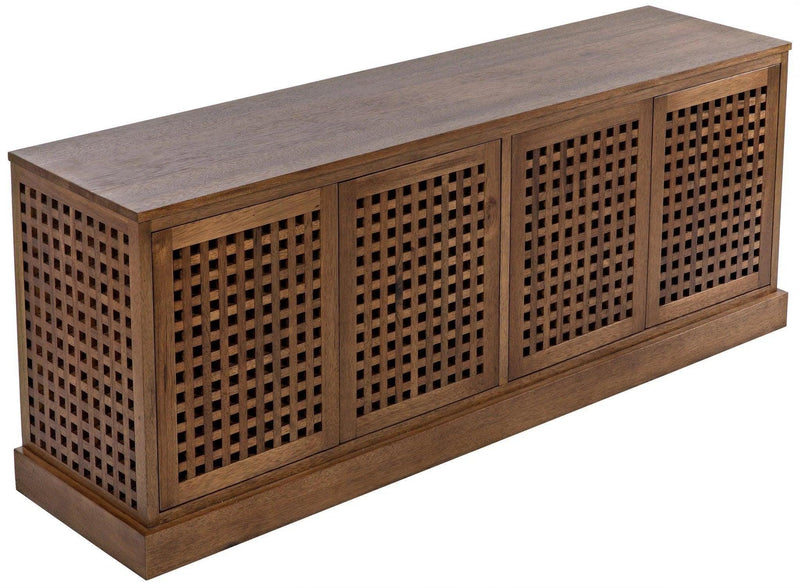 Genti Wood Sideboard With 4 Doors Sideboards LOOMLAN By Noir