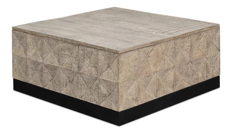 Geo Coffee Table Square Large 36" Coffee Tables LOOMLAN By Sarreid