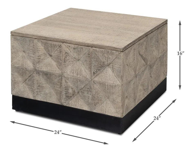 Geo Coffee Table Square Small 24" Coffee Tables LOOMLAN By Sarreid