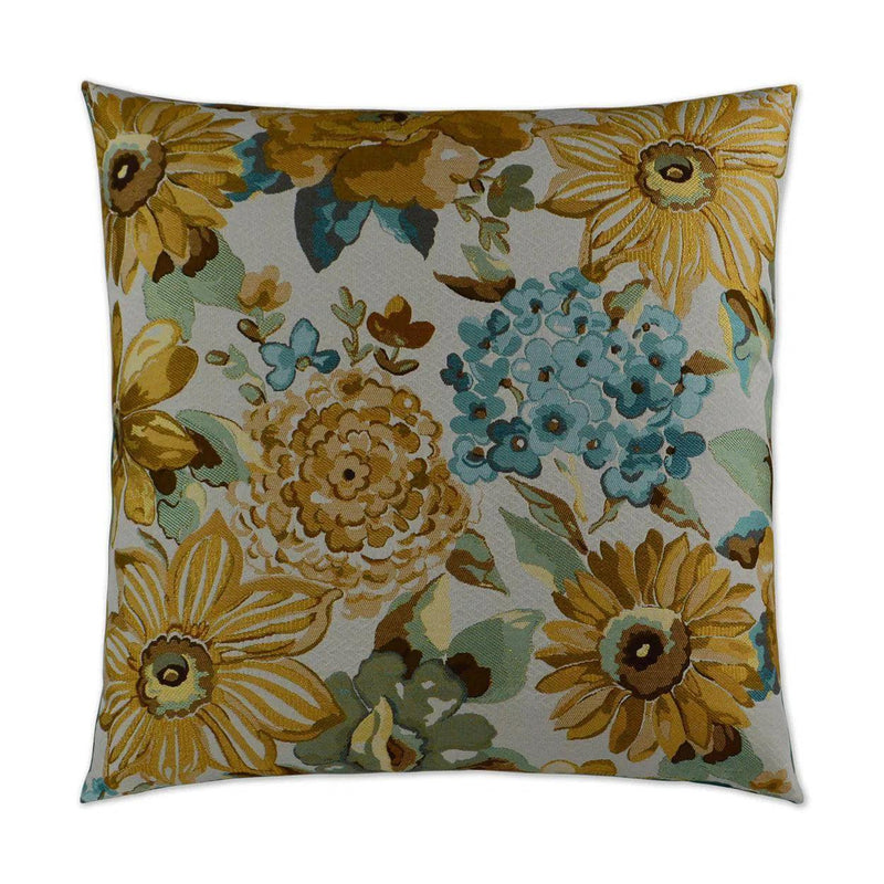 Geranium Golden Gold Throw Pillow With Insert Throw Pillows LOOMLAN By D.V. Kap