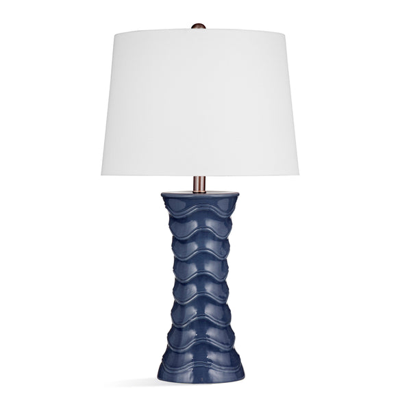 Gere Ceramic Blue Table Lamp Table Lamps LOOMLAN By Bassett Mirror