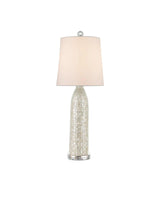 Gerri Dot Mother Of Pearl and Acrylic White Table Lamp Table Lamps LOOMLAN By Currey & Co