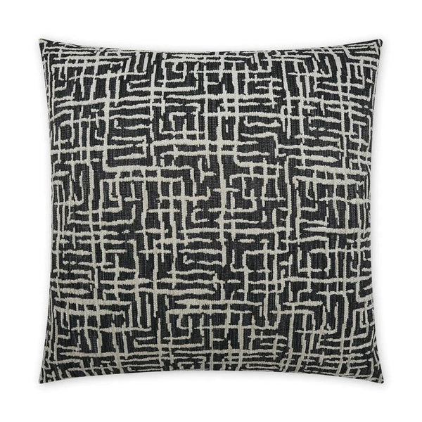 Gervais Abstract Global Black Large Throw Pillow With Insert Throw Pillows LOOMLAN By D.V. Kap