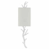 Gesso White Baneberry Wall Sconce Right Wall Sconces LOOMLAN By Currey & Co