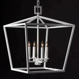 Gesso White Denison Medium White Lantern Lanterns LOOMLAN By Currey & Co