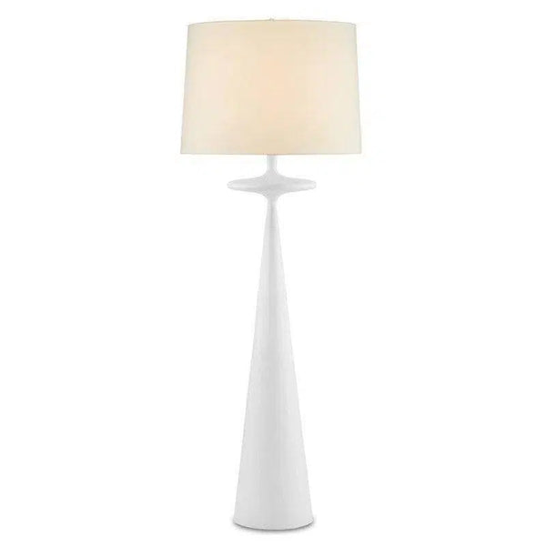 Gesso White Giacomo Floor Lamp Floor Lamps LOOMLAN By Currey & Co