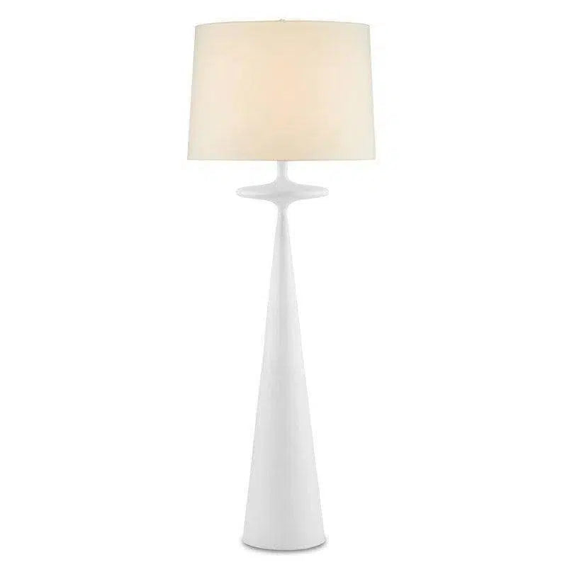 Gesso White Giacomo Floor Lamp Floor Lamps LOOMLAN By Currey & Co