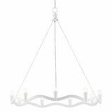 Gesso White Serpentina White Chandelier Chandeliers LOOMLAN By Currey & Co