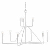 Gesso White Trilling Chandelier Chandeliers LOOMLAN By Currey & Co