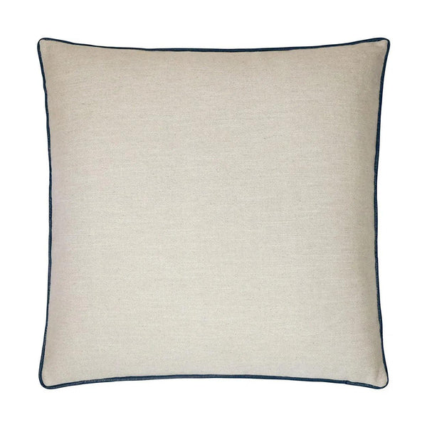 Ghent Navy Solid Tan Taupe Navy Large Throw Pillow With Insert Throw Pillows LOOMLAN By D.V. Kap