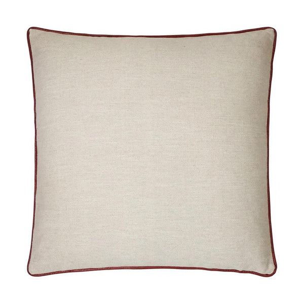 Ghent Red Solid Tan Taupe Red Large Throw Pillow With Insert Throw Pillows LOOMLAN By D.V. Kap