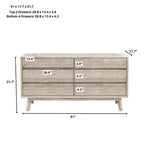 Gia 6 Drawer Dresser Dressers LOOMLAN By LH Imports