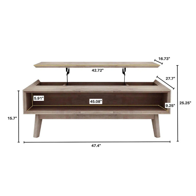 Gia Coffee Table with Lift Top Coffee Tables LOOMLAN By LH Imports