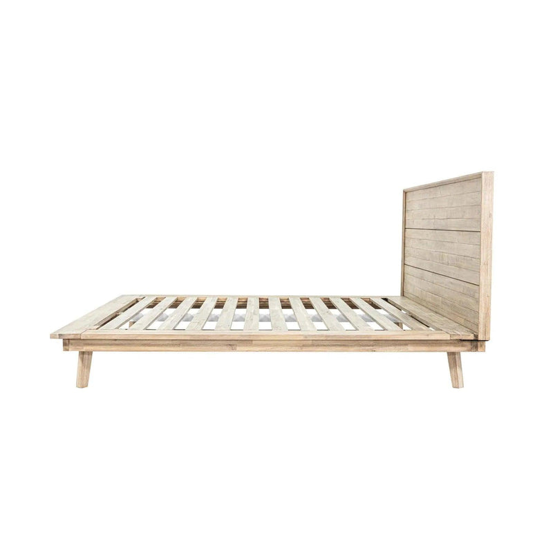 Gia Natural Wood Platform Bed Frame Beds LOOMLAN By LH Imports