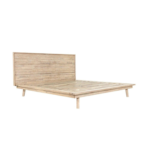 Gia Natural Wood Platform Bed Frame Beds LOOMLAN By LH Imports