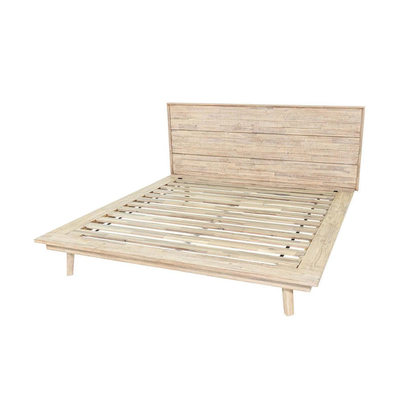 Gia Natural Wood Platform Bed Frame Beds LOOMLAN By LH Imports