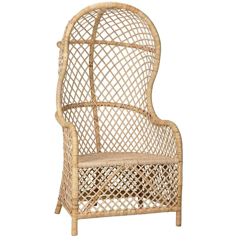 Gigi Birch and Rattan Arm Chair Club Chairs LOOMLAN By Noir