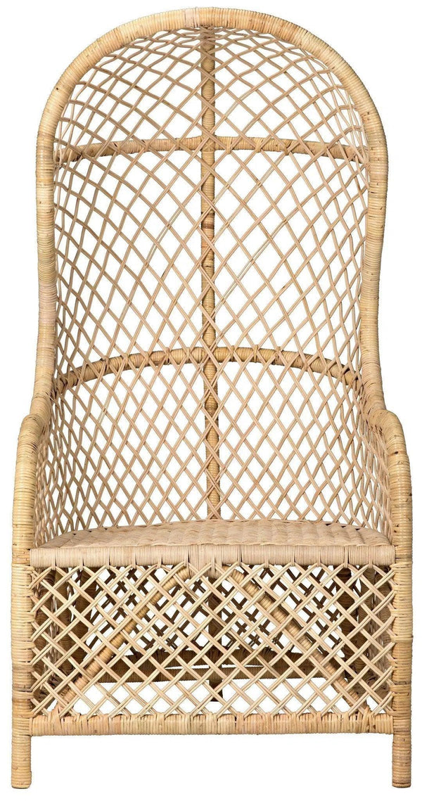 Gigi Birch and Rattan Arm Chair Club Chairs LOOMLAN By Noir