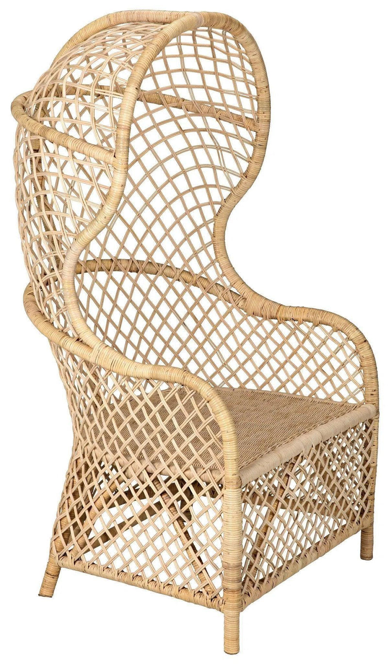 Gigi Birch and Rattan Arm Chair Club Chairs LOOMLAN By Noir