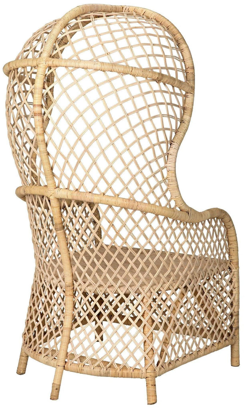 Gigi Birch and Rattan Arm Chair Club Chairs LOOMLAN By Noir