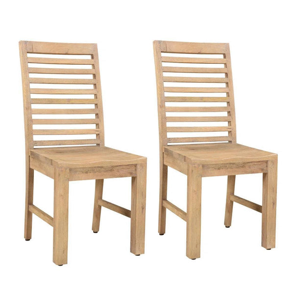 Gillian Brown Ladder Back Dining Chairs (Set of 2) Dining Chairs LOOMLAN By LOOMLAN