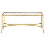 Gilt Bronze Gilt Twist Cocktail Table Coffee Tables LOOMLAN By Currey & Co