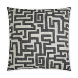 Giotto Black Global Geometric Black Large Throw Pillow With Insert Throw Pillows LOOMLAN By D.V. Kap