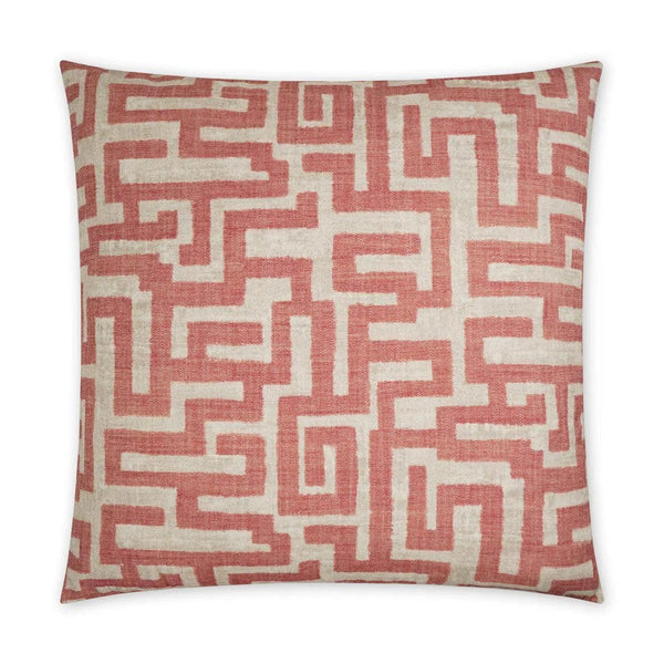 Giotto Rose Global Geometric Blush Large Throw Pillow With Insert Throw Pillows LOOMLAN By D.V. Kap