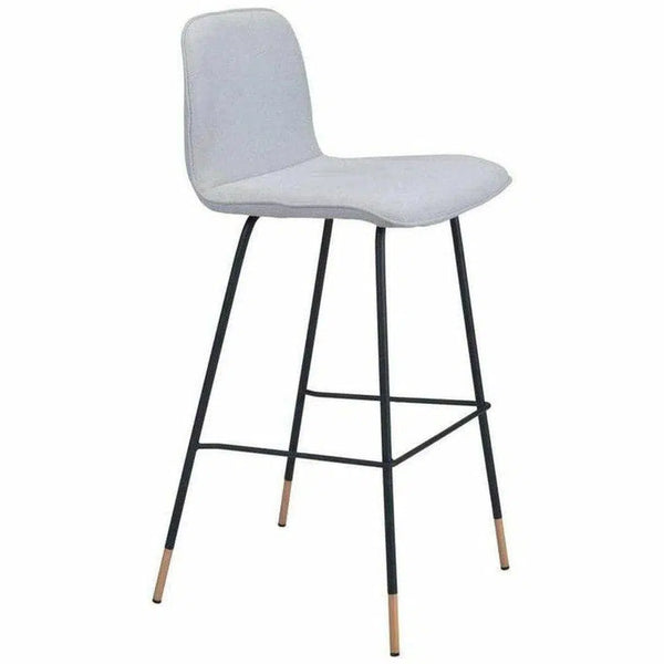 Gironde Bar Chair Light Gray Bar Stools LOOMLAN By Zuo Modern