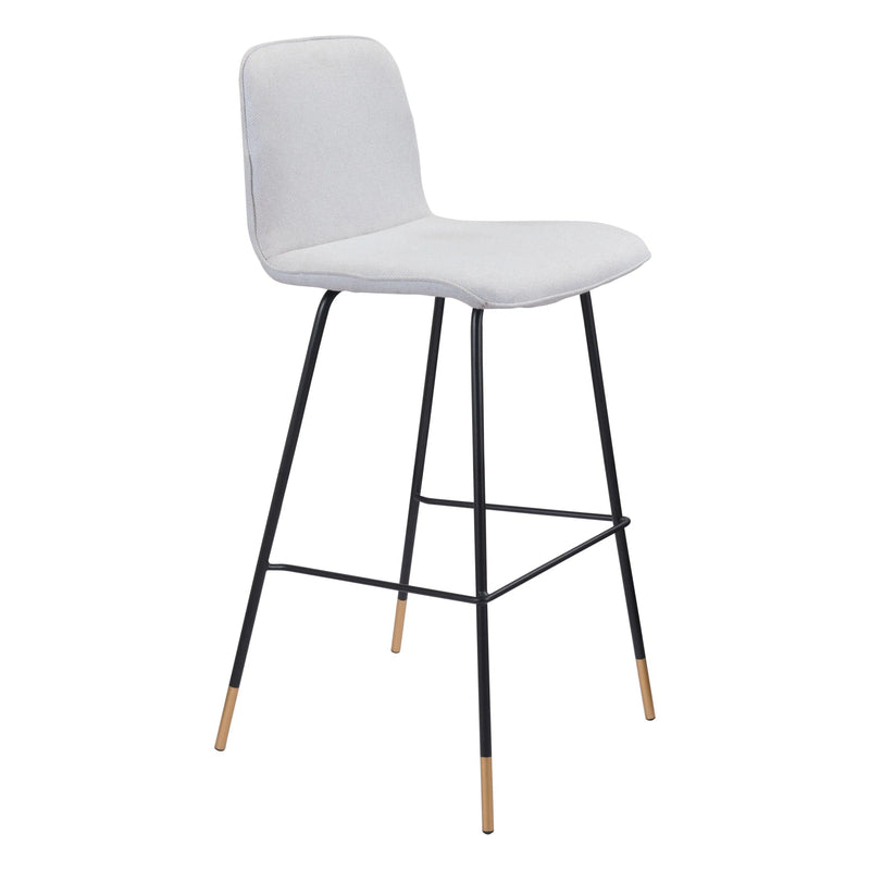 Gironde Bar Chair Light Gray Bar Stools LOOMLAN By Zuo Modern