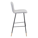 Gironde Bar Chair Light Gray Bar Stools LOOMLAN By Zuo Modern