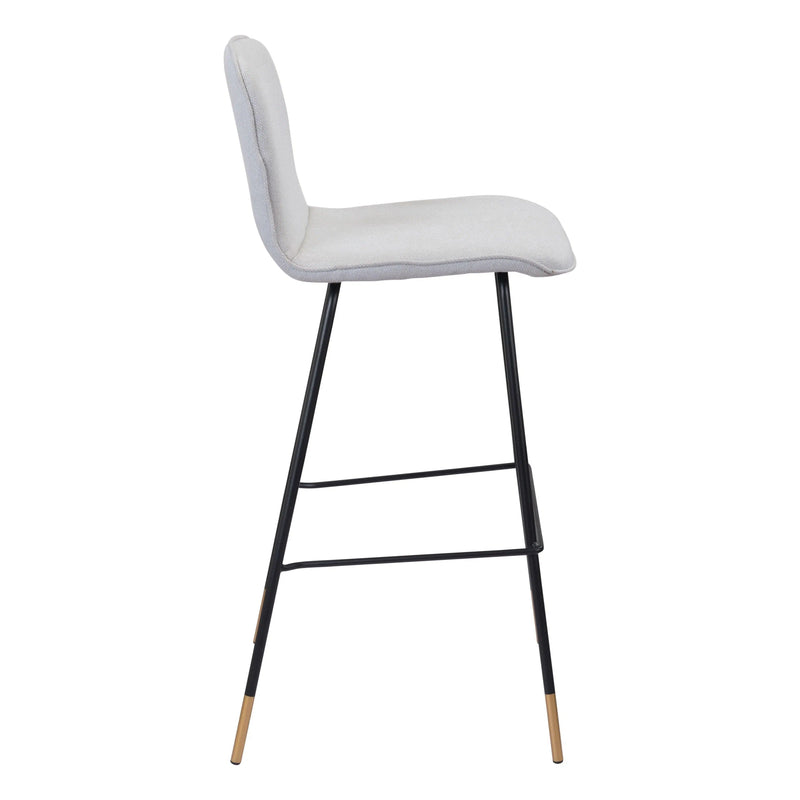 Gironde Bar Chair Light Gray Bar Stools LOOMLAN By Zuo Modern