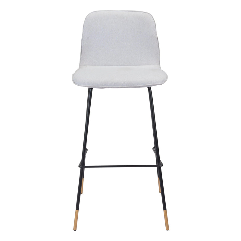 Gironde Bar Chair Light Gray Bar Stools LOOMLAN By Zuo Modern