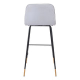 Gironde Bar Chair Light Gray Bar Stools LOOMLAN By Zuo Modern