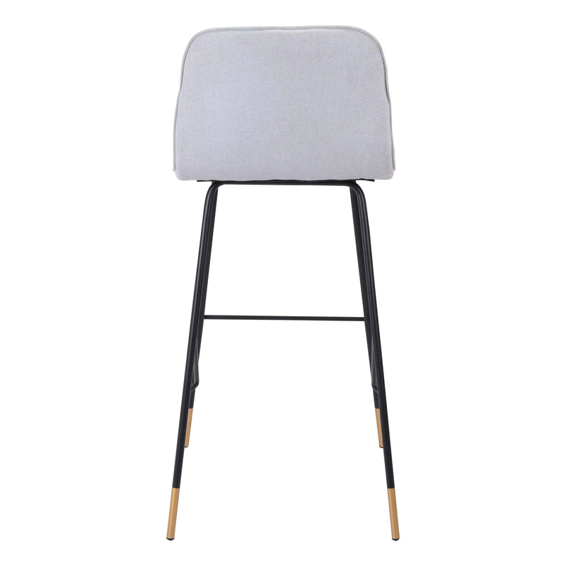 Gironde Bar Chair Light Gray Bar Stools LOOMLAN By Zuo Modern