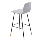 Gironde Bar Chair Light Gray Bar Stools LOOMLAN By Zuo Modern