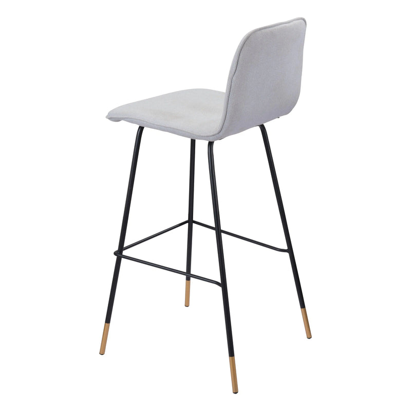 Gironde Bar Chair Light Gray Bar Stools LOOMLAN By Zuo Modern