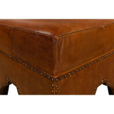 Giuseppe Footstool Light Brown Poufs and Stools LOOMLAN By Sarreid