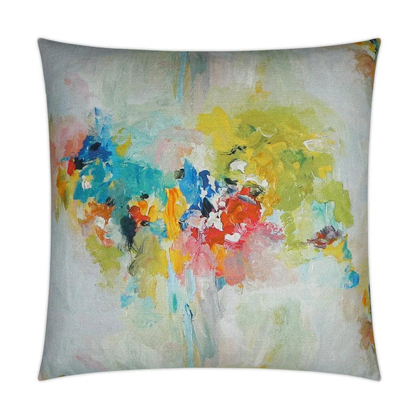 Giverny Abstract Multi Color Large Throw Pillow With Insert Throw Pillows LOOMLAN By D.V. Kap