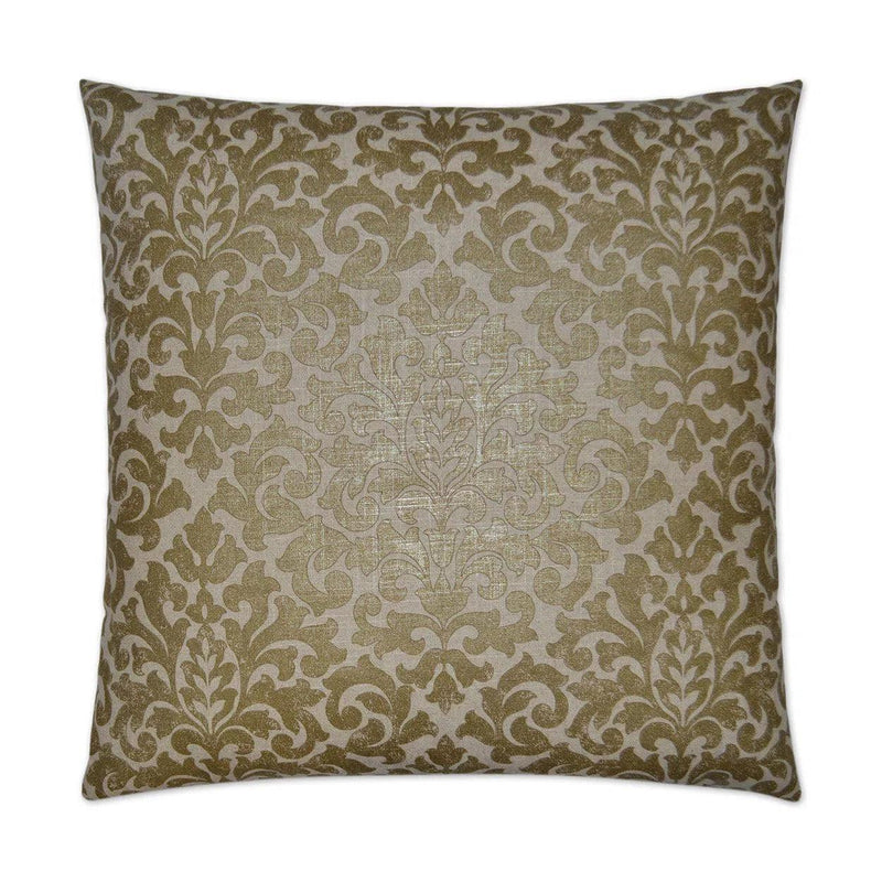 Glam Packed Gilt Brown Throw Pillow With Insert Throw Pillows LOOMLAN By D.V. Kap