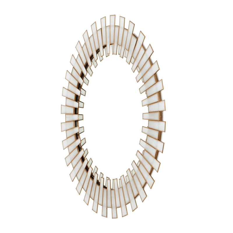 Glasdele Round Mirror Wall Mirrors LOOMLAN By Currey & Co