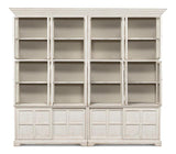 Glass Front Double Curio Bookcase With Cabinets Buffets & Curios LOOMLAN By Sarreid