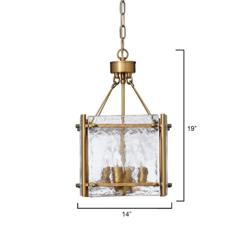 Glenn Small Square Chandelier AB Chandeliers LOOMLAN By Jamie Young