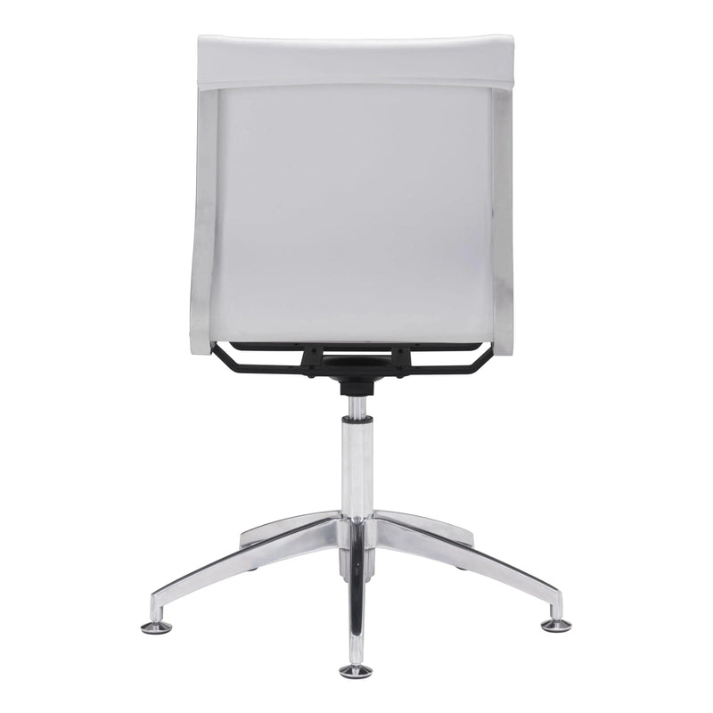 Glider Conference Chair White Office Chairs LOOMLAN By Zuo Modern