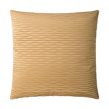 Glimmer Pleat Gold Throw Pillow With Insert Throw Pillows LOOMLAN By D.V. Kap