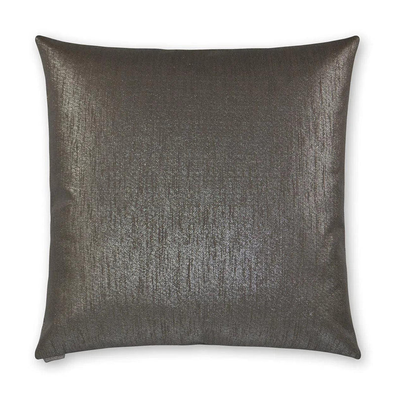 Glitz Mica Chocolate Brown Throw Pillow With Insert Throw Pillows LOOMLAN By D.V. Kap